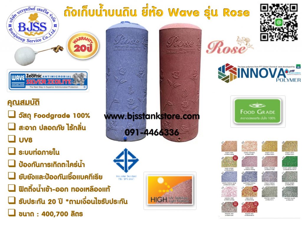 ถังเก็บน้ำ wave รุ่น rose