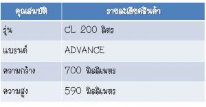 ถังน้ำดื่ม ยี่ห้อ Advanced รุ่น CL ขนาด 200 ลิตร ก๊อกคู่